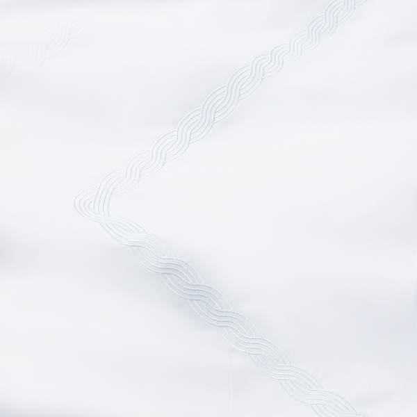 White Spencer Cable Embroidery Duvet Cover Lauren Home 2