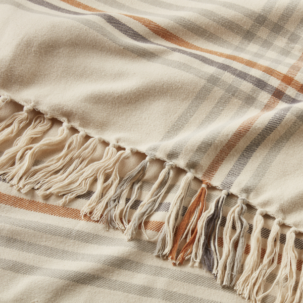 Natural Wheaton Throw Blanket Lauren Home 2