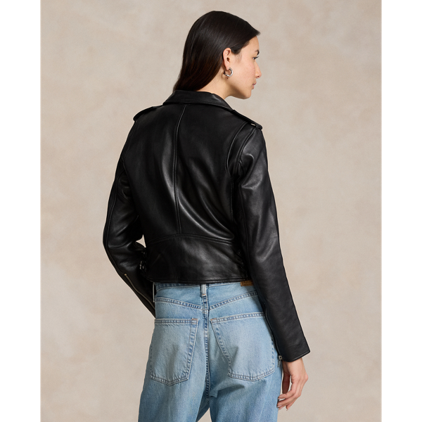 Sheepskin Leather Moto Jacket