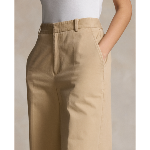 Stretch-Twillhose mit weitem Bein Polo Ralph Lauren in Sandbraun 6