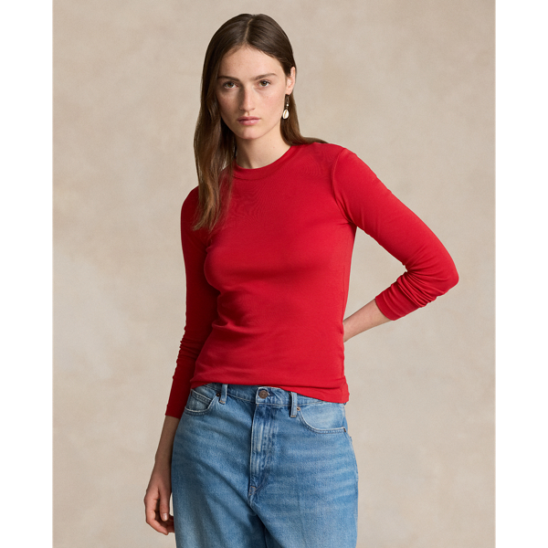 Red ralph lauren shirt womens on sale