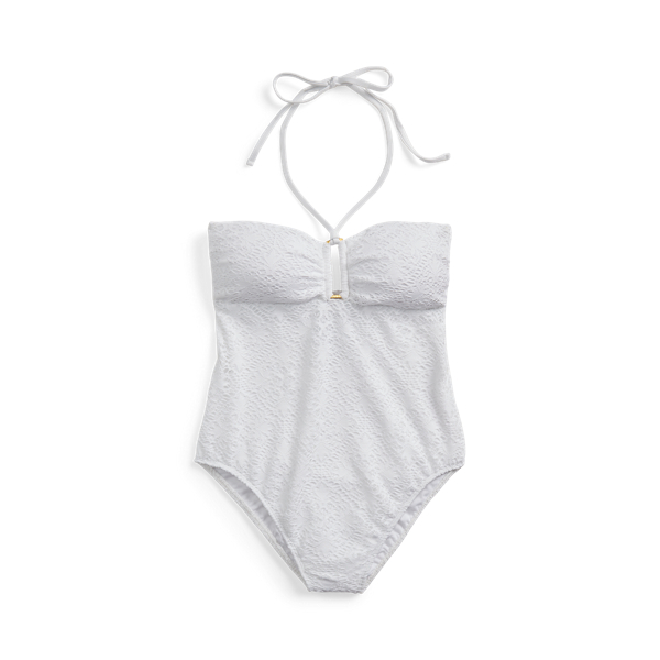 Crocheted Ring-Front Bandeau One-Piece Lauren 1