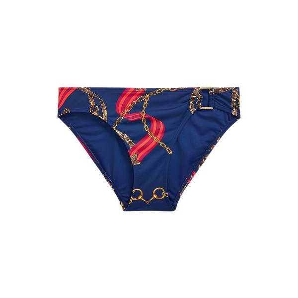 Bas de bikini à motif avec anneau Lauren en 1