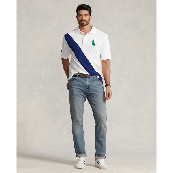 White/Fall Royal Big Pony Mesh Polo Shirt Big & Tall 4
