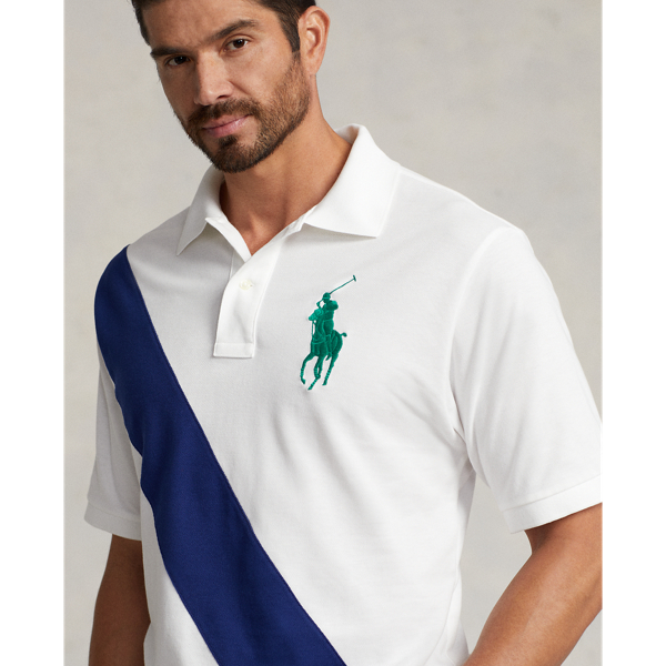 White/Fall Royal Big Pony Mesh Polo Shirt Big & Tall 6