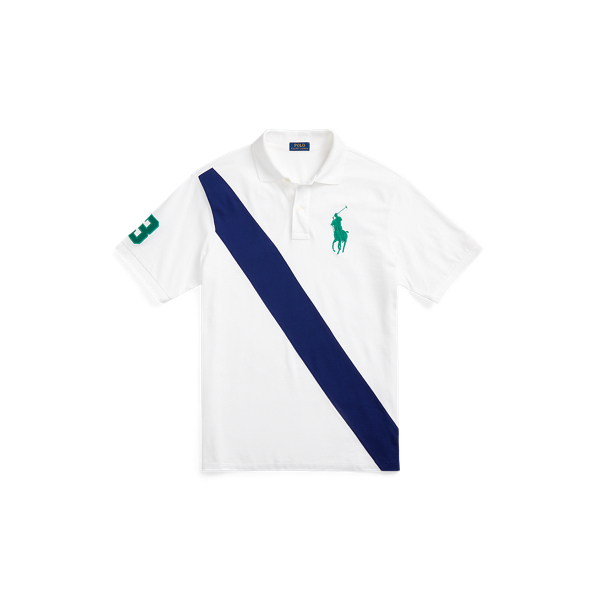 White/Fall Royal Big Pony Mesh Polo Shirt Big & Tall 2