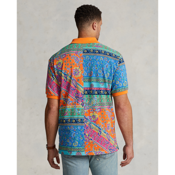 Patchwork Mesh Polo Shirt