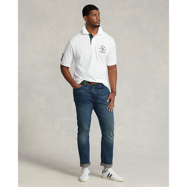 White Crest Mesh Polo Shirt Big & Tall 4