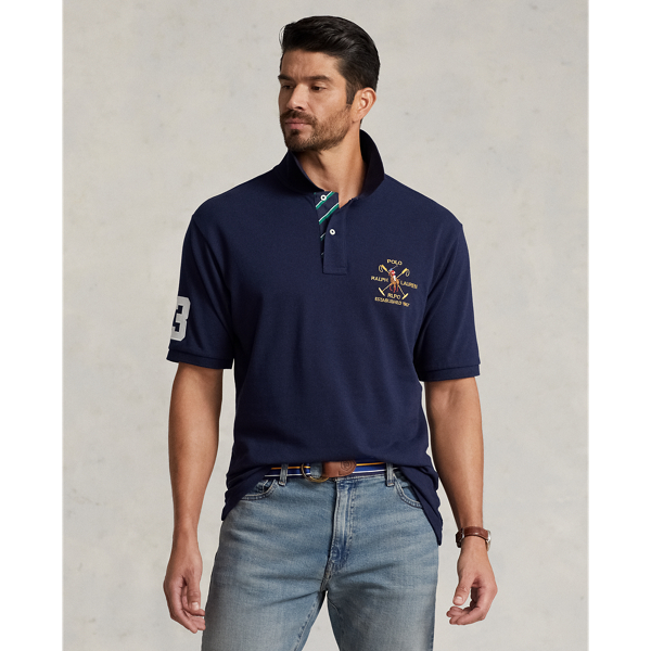 Cruise Navy Crest Mesh Polo Shirt  Big & Tall 1