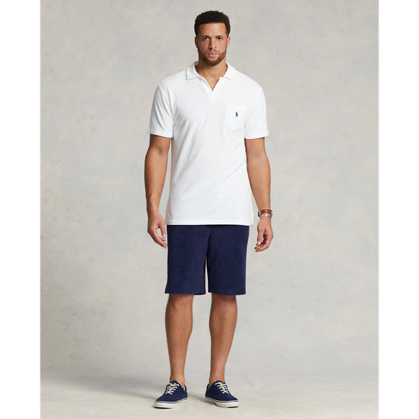 White Terry Polo Shirt Big & Tall 4