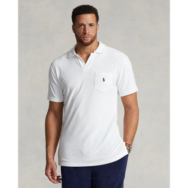 White Terry Polo Shirt Big & Tall 1