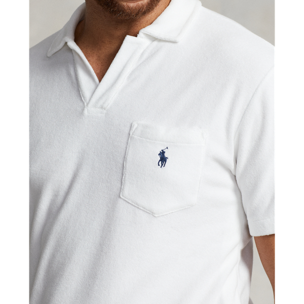 White Terry Polo Shirt Big & Tall 6