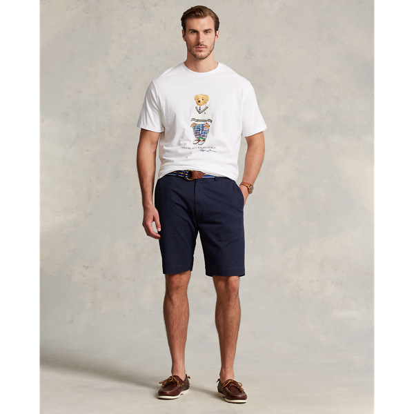 Jersey-T-Shirt mit Polo Bear Big & Tall in Wei&szlig;/Preppy Bear 4