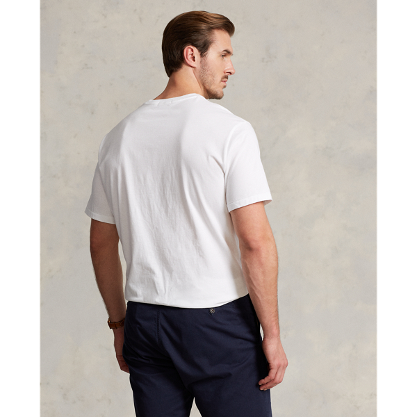 Jersey-T-Shirt mit Polo Bear Big & Tall in Wei&szlig;/Preppy Bear 5