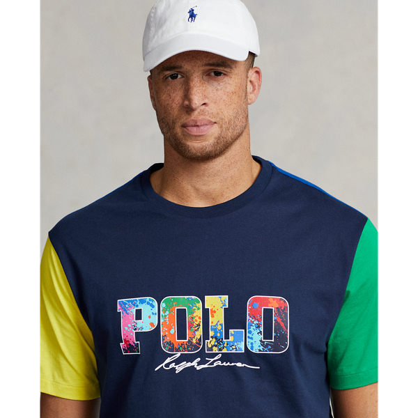 Cruise Navy Multi Logo Color-Blocked Jersey T-Shirt Big & Tall 6