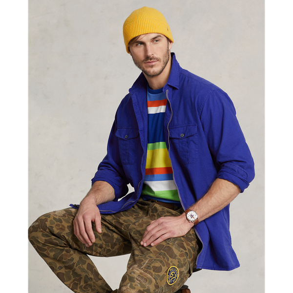 City Royal Garment-Dyed Oxford Overshirt Big & Tall 7