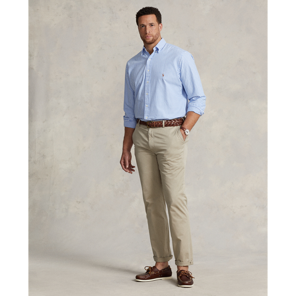 Light Blue/White Gingham Oxford Shirt Big & Tall 4