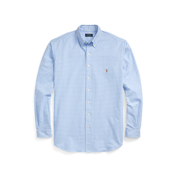 Light Blue/White Gingham Oxford Shirt Big & Tall 2