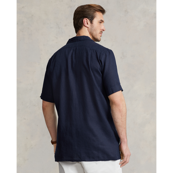 Newport Navy Linen Camp Shirt Big & Tall 5