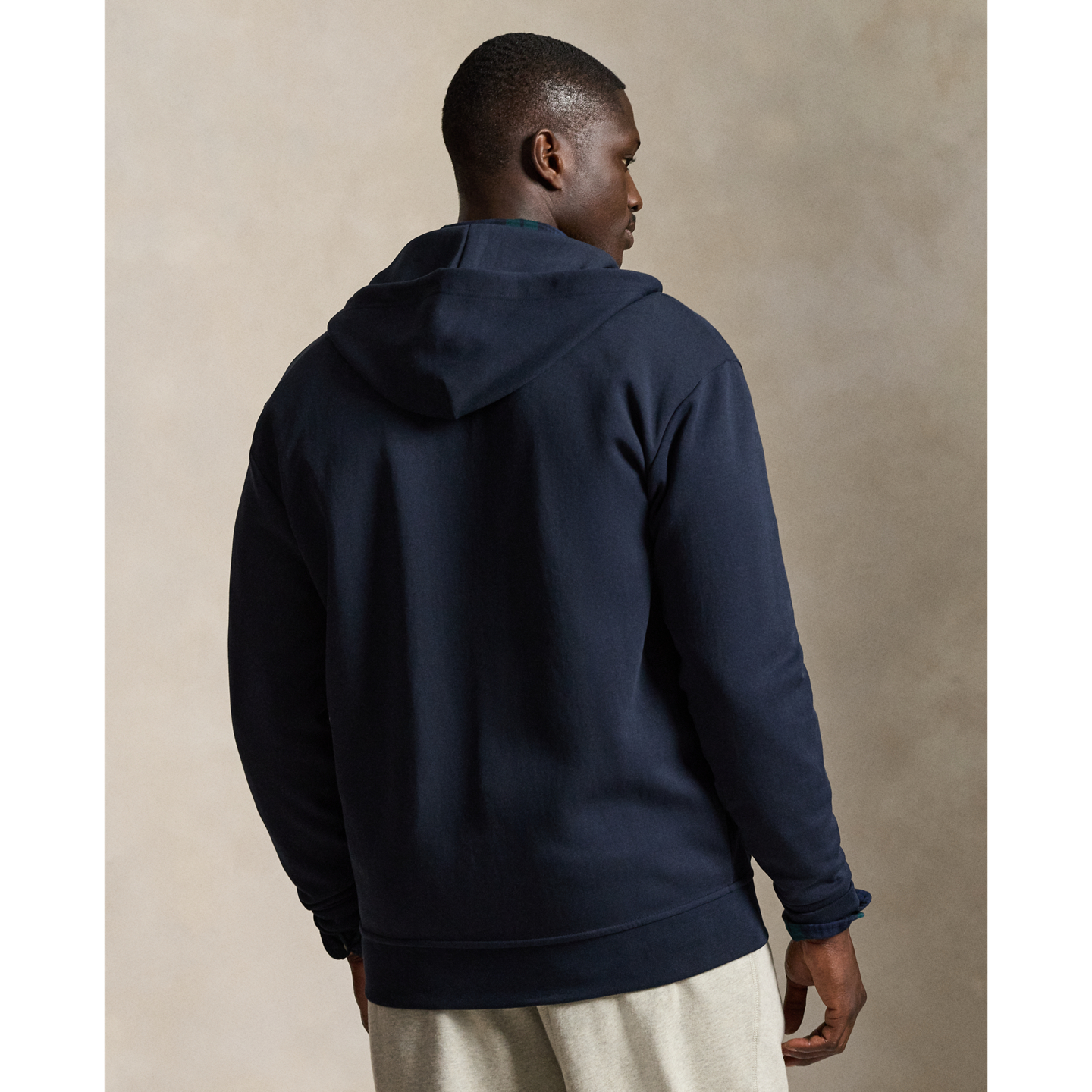 Мужское худи Ralph Lauren Double-Knit Full-Zip, цвет: Тёмно-синий — фото 2