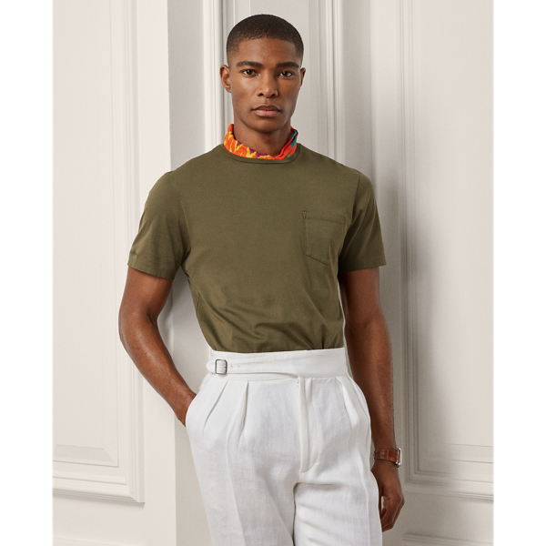 Olive Night Washed Jersey Pocket T-Shirt Purple Label 1