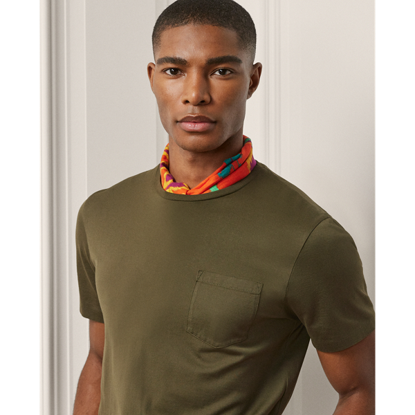 Olive Night Washed Jersey Pocket T-Shirt Purple Label 6