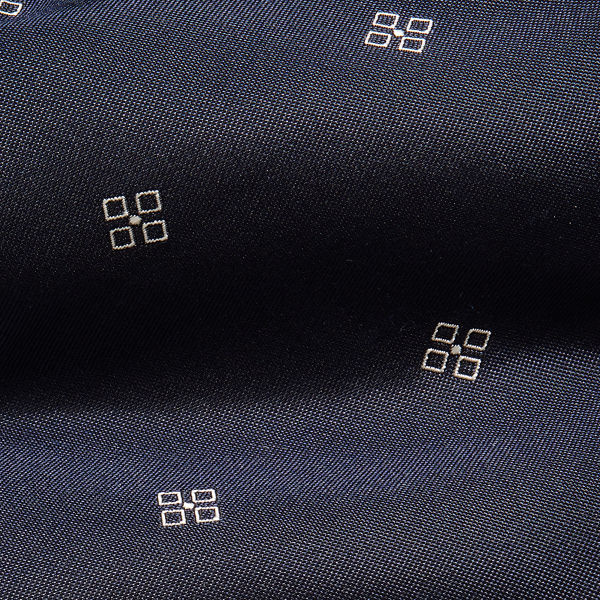 Navy Patterned Silk Tie Purple Label 3