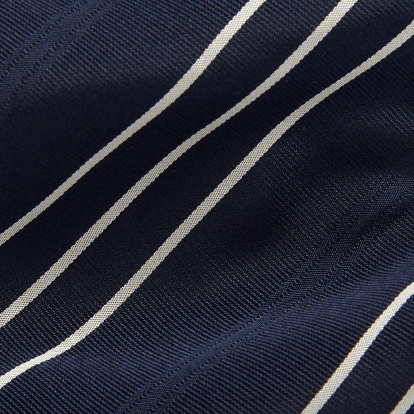 Navy Striped Silk Faille Tie Purple Label 3