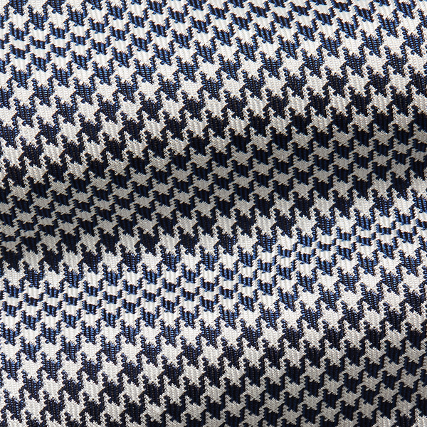 Navy/White Houndstooth Silk Tie Purple Label 3