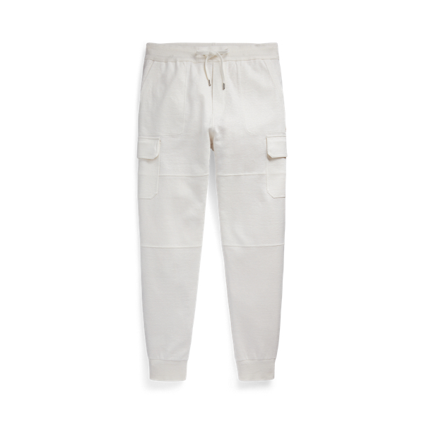 Linen-Blend Cargo Jogging Bottoms Purple Label 1