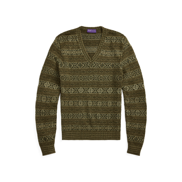 Pull Fair Isle en lin m&eacute;lang&eacute; Purple Label en 1
