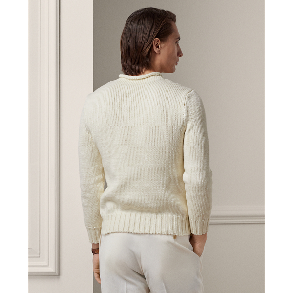 Pullover mit gerolltem Kragen Purple Label in Lux-Creme 5