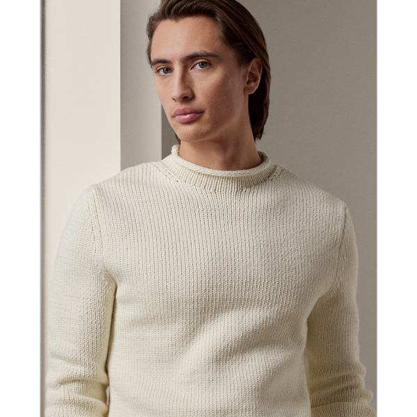 Pullover mit gerolltem Kragen Purple Label in Lux-Creme 6