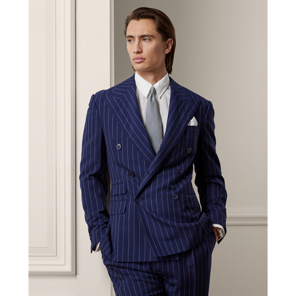 Ralph Handmade Striped Wool Suit Jacket 