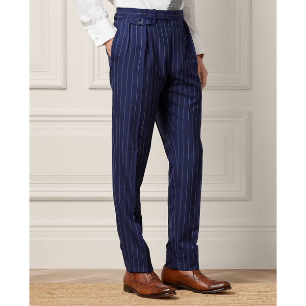 Brazil Blue/Cream Gregory Hand-Tailored Striped Trouser Purple Label 4