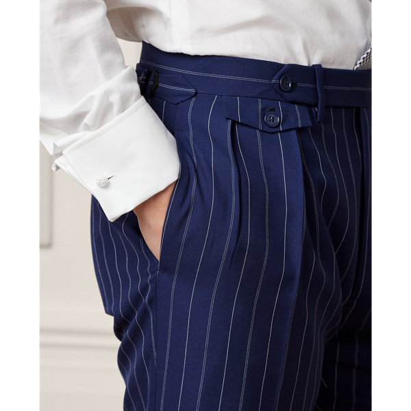Brazil Blue/Cream Gregory Hand-Tailored Striped Trouser Purple Label 6