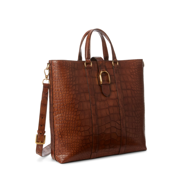 RL Gold Welington Alligator Tote Purple Label 3