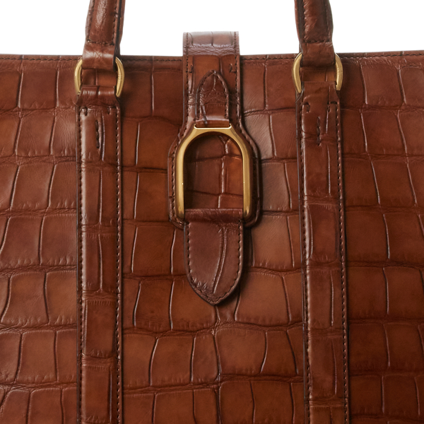 RL Gold Welington Alligator Tote Purple Label 6