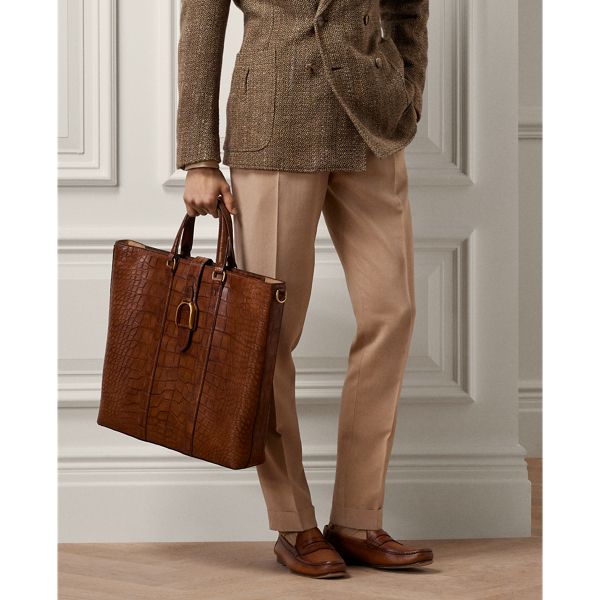 RL Gold Welington Alligator Tote Purple Label 7