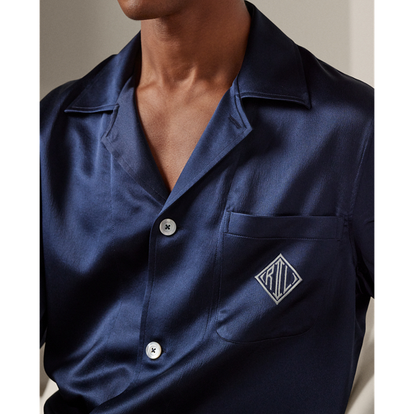 Pyjama aus Seide mit Monogramm