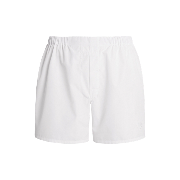 White Monogram Cotton Poplin Boxer Purple Label 1