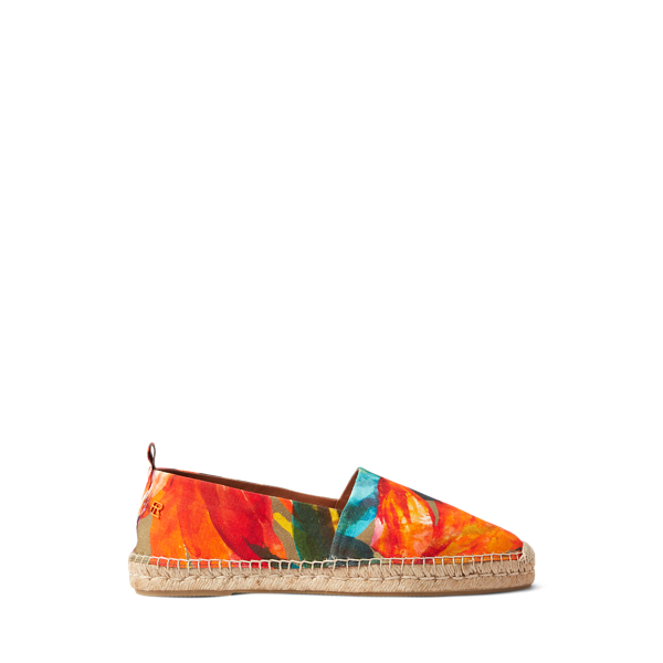 Espadrilles Bowsworth fleuries en lin