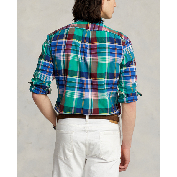 Chemise Oxford &eacute;cossaise classique Polo Ralph Lauren en Royal/Vert multi 4