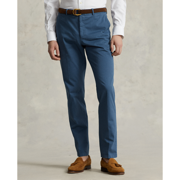 Clancy Blue Garment-Dyed Stretch Chino Suit Trouser Polo Ralph Lauren 4