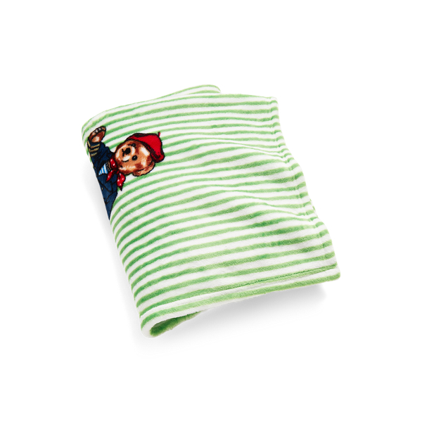 Teddy Bear Stripe Throw Blanket