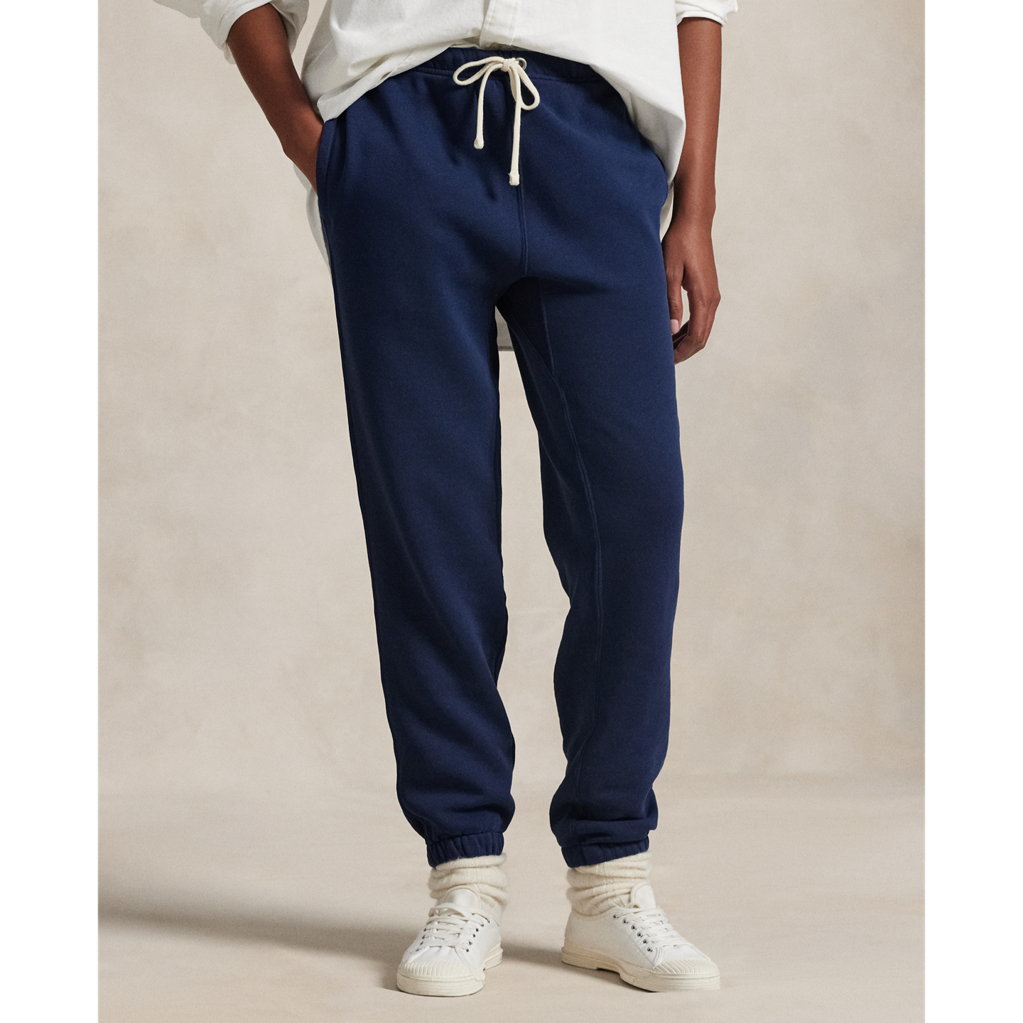 Мужские брюки Ralph Lauren Fleece Sweatpant, цвет: Тёмно-синий — фото 3