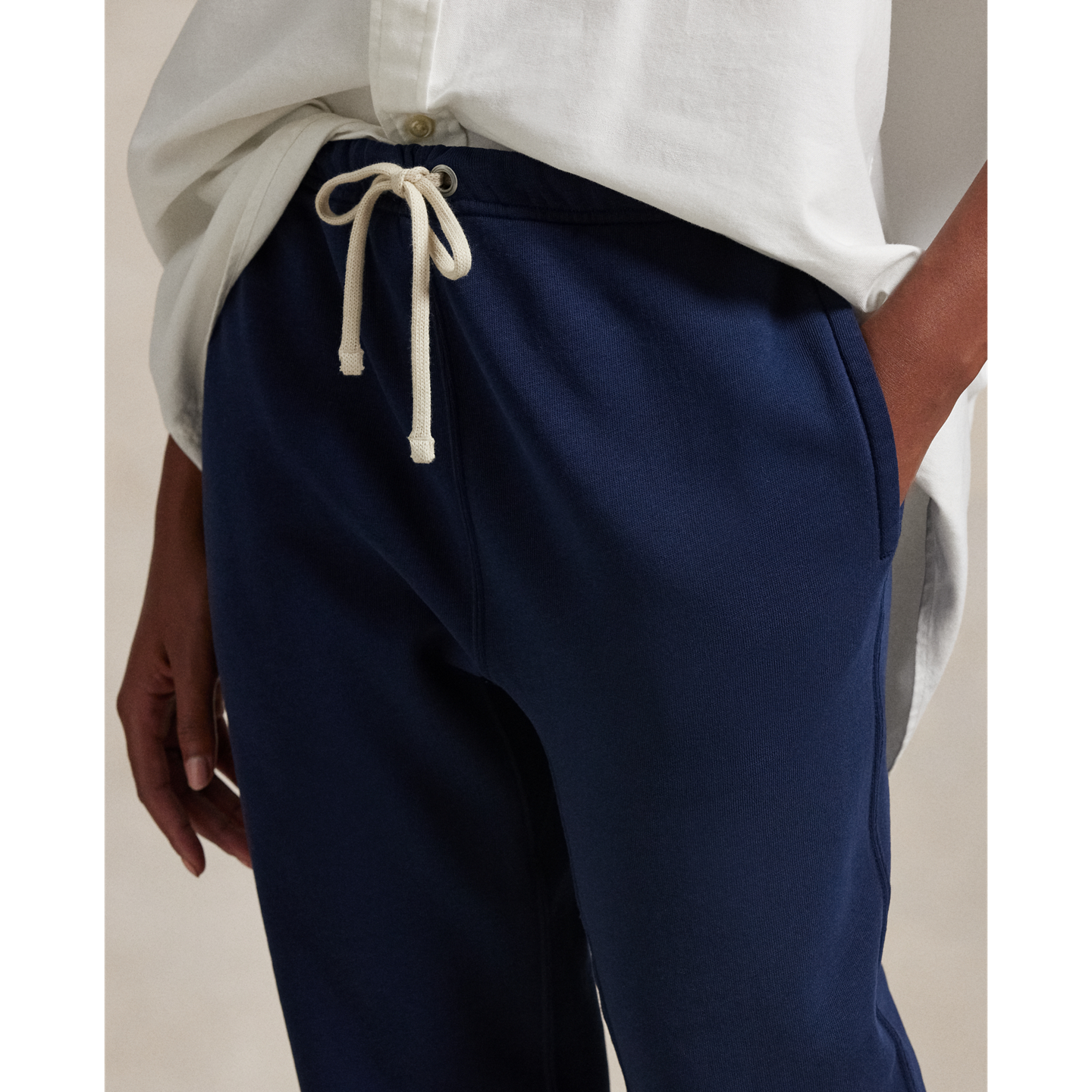 Мужские брюки Ralph Lauren Fleece Sweatpant, цвет: Тёмно-синий — фото 6