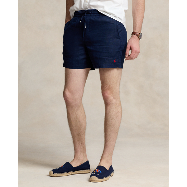 Newport Navy Polo Prepster 6-Inch Linen Short Polo Ralph Lauren for summer 4