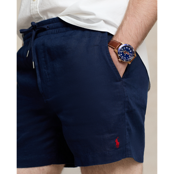 Newport Navy Polo Prepster 6-Inch Linen Short Polo Ralph Lauren for summer 6