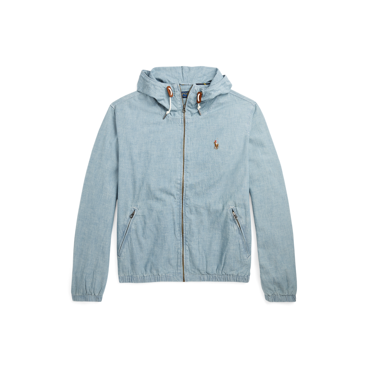 Indigo Chambray Hooded Jacket Ralph Lauren
